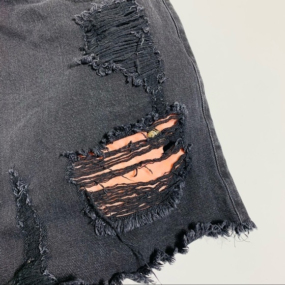 Forever 21 distressed zip-up jean skirt - Picture 3 of 6